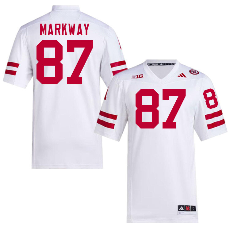 Nebraska Cornhuskers #87 Mac Markway College Football Jerseys Stitched-White